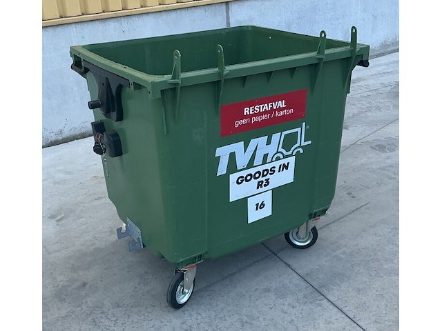 Rolcontainer 1100l zonder deksel - afbeelding 6 van  6