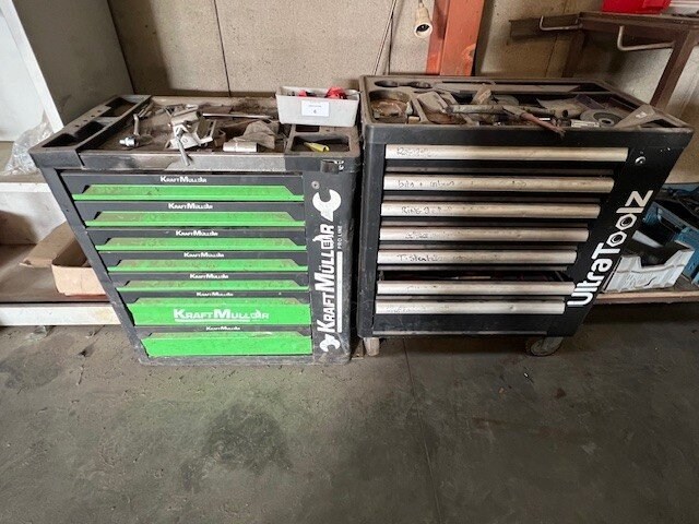 Rolgereedschappen wagen kraft muller met klein handgereedschap, rolgereedschappen wagen ultratoolz met klein handgereedschap (10,11) - afbeelding 1 van  14