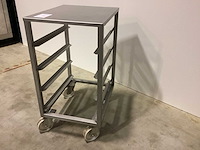 Rolkar laag - en 600x400 op wielen - rvs werktafel - afbeelding 3 van  4