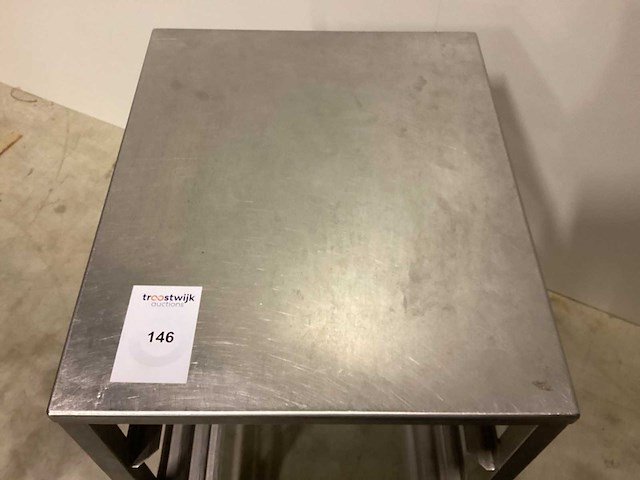 Rolkar laag - en 600x400 op wielen - rvs werktafel - afbeelding 4 van  4