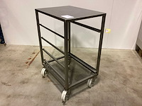 Rolkar laag - en 600x400 op wielen - rvs werktafel - afbeelding 2 van  3