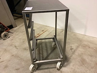 Rolkar laag - en 600x400 op wielen - rvs werktafel - afbeelding 3 van  3