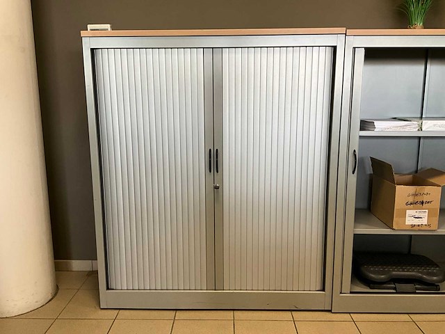 Rolluikkast met houten bovenblad 120x140 (2x) - afbeelding 1 van  4