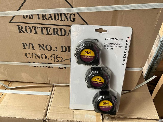 Rolmaat set 3 stuks bestaande uit maat 2m-3m en 5m (40x) - afbeelding 1 van  5