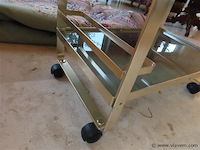 Roltafel/bartrolley glazen blad en metaal - afbeelding 4 van  4