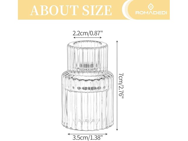 Romadedi glazen kandelaar - afbeelding 2 van  3