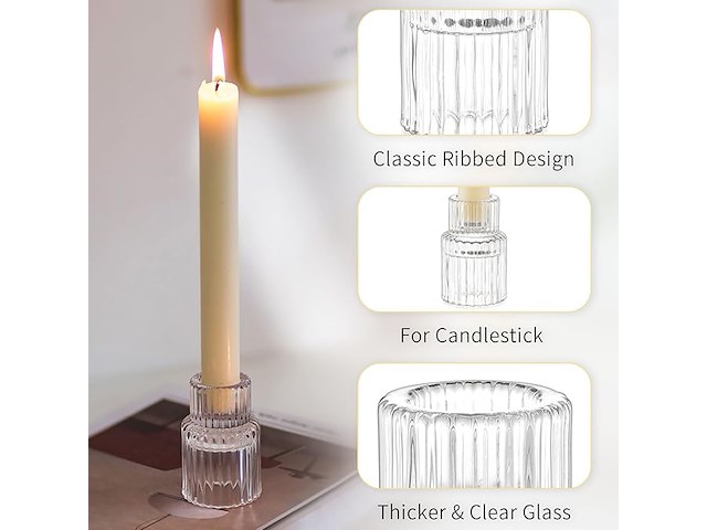 Romadedi glazen kandelaar - afbeelding 4 van  4