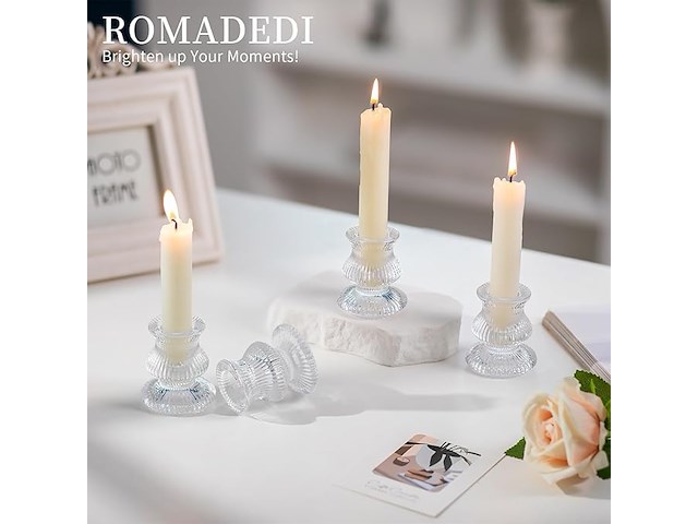 Romadedi glazen kandelaar - afbeelding 4 van  5