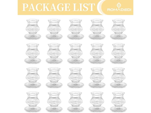 Romadedi glazen kandelaar - afbeelding 5 van  5