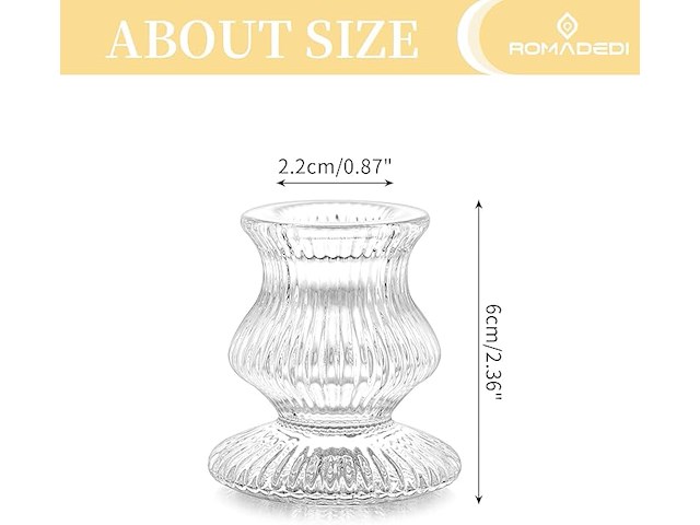 Romadedi glazen kandelaar - afbeelding 2 van  7