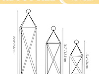 Romadedi kaars lantaarn (set van 3) goudkleurig - afbeelding 2 van  2