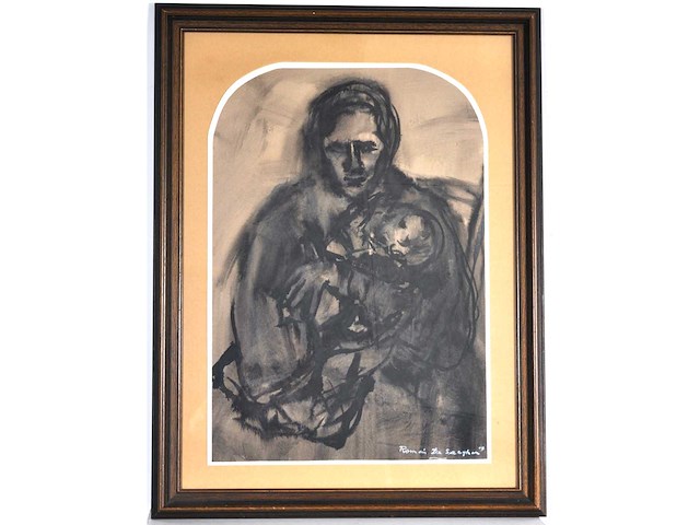 Romain de saegher - moeder en kind - gemengde techniek - afbeelding 2 van  5