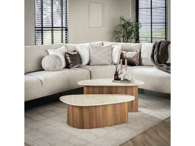 Romano driehoekige salontafel set - afbeelding 1 van  5