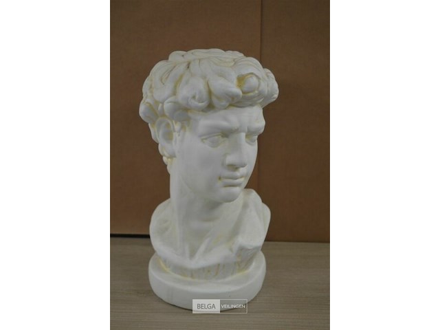 Romeinse buste uit gips ±33 cm - afbeelding 2 van  3