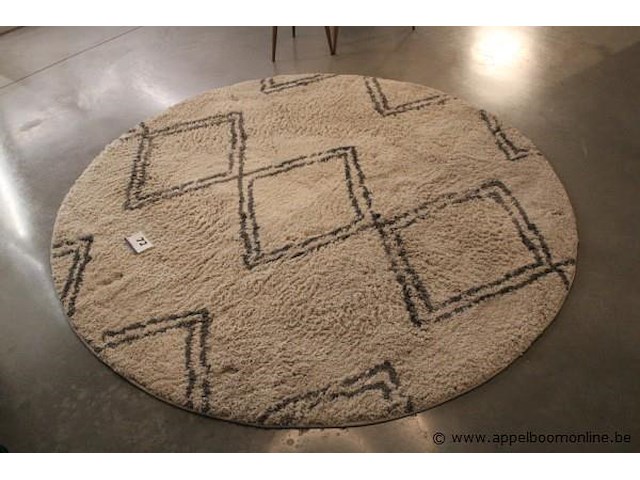 Rond tapijt - met geometrisch patroon - afbeelding 1 van  1