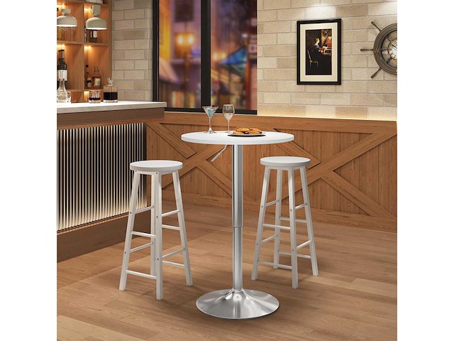Ronde bartafel, hoge tafel met 360° draaibaar blad - afbeelding 2 van  8
