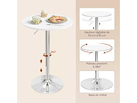 Ronde bartafel, hoge tafel met 360° draaibaar blad - afbeelding 5 van  8