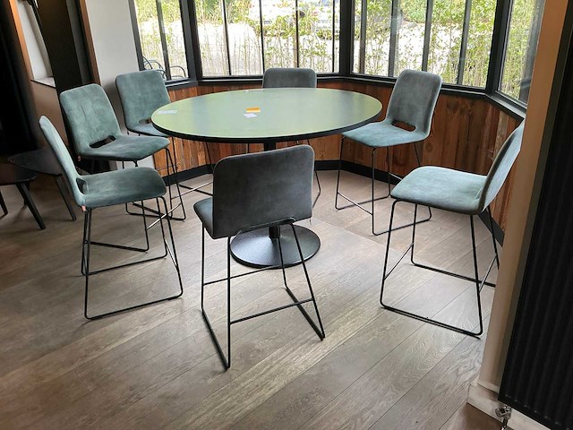 Ronde bartafel met 6x stoel - afbeelding 1 van  7