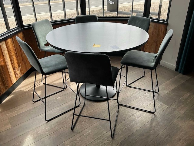 Ronde bartafel met 6x stoel - afbeelding 2 van  8
