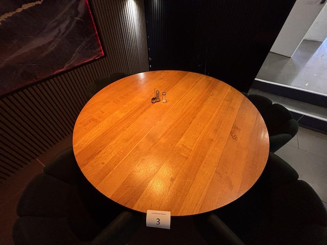 Ronde bistro eettafel en 4 designstoelen - afbeelding 2 van  5