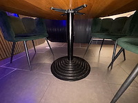 Ronde bistro eettafel en 4 designstoelen - afbeelding 3 van  5