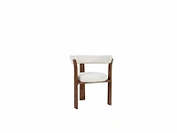Ronde eetkamerstoel walnuteikenhout (6x)