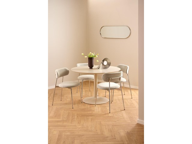 Ronde eettafel ibiza - 110x74cm - beige - afbeelding 2 van  4