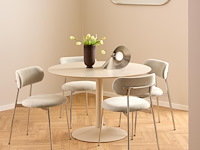 Ronde eettafel ibiza - 110x74cm - beige - afbeelding 2 van  4