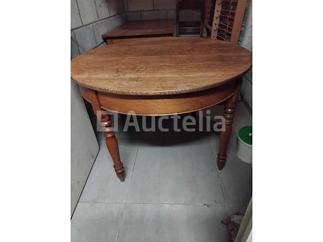 Ronde eikenhouten tafel - afbeelding 1 van  1