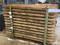 Ronde gefreesde palen 8cm op 1m80 tuinpalen (156x) - afbeelding 1 van  3