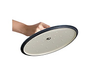 Ronde gietijzeren ovenschaal - blauw - brandt - afbeelding 5 van  7