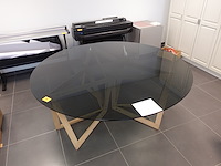 Ronde glazen design eettafel - afbeelding 1 van  8