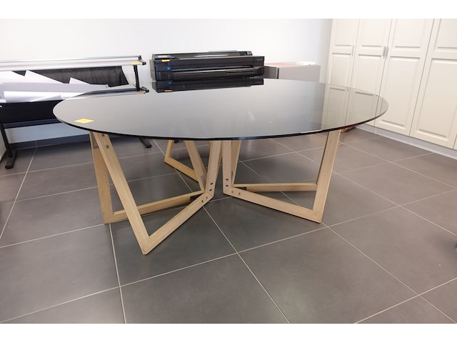 Ronde glazen design eettafel - afbeelding 2 van  8