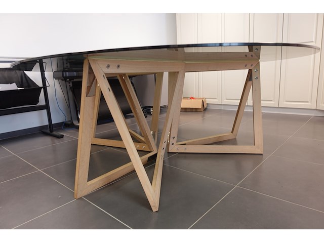 Ronde glazen design eettafel - afbeelding 4 van  8
