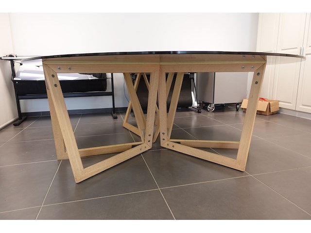 Ronde glazen design eettafel - afbeelding 5 van  8