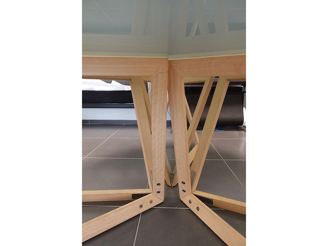 Ronde glazen design eettafel - afbeelding 8 van  8