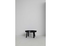 Ronde houten salontafel - sowa - zwart - 90 cm diameter - afbeelding 2 van  3