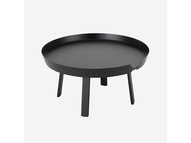 Ronde houten salontafel - sowa - zwart - 90 cm diameter - afbeelding 3 van  3