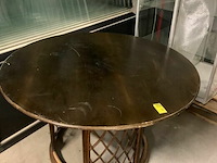 Ronde houten tafel - afbeelding 1 van  3