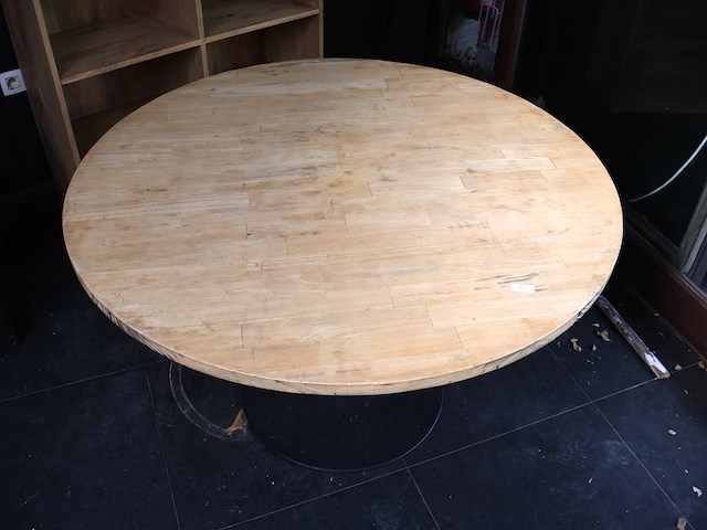 Ronde houten tafel - afbeelding 2 van  6