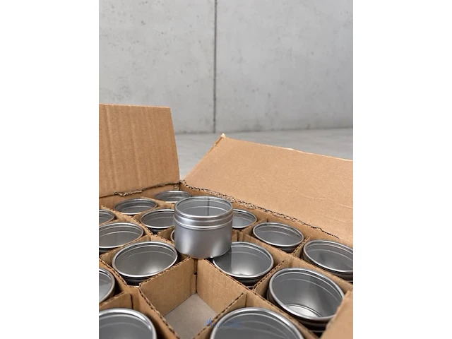 Ronde metalen potjes met vensterdeksel – 100 ml tineware direct - afbeelding 2 van  4