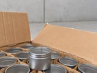 Ronde metalen potjes met vensterdeksel – 100 ml tineware direct - afbeelding 2 van  4