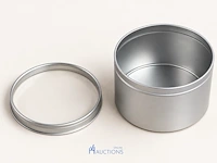 Ronde metalen potjes met vensterdeksel – 400 ml tinewaredirect - afbeelding 2 van  3