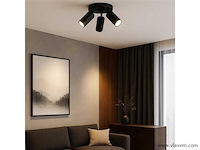 Ronde opbouwspot gu10 fitting armatuur– 3 draaibare (x6) - afbeelding 2 van  6