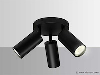 Ronde opbouwspot gu10 fitting armatuur– 3 draaibare (x6) - afbeelding 5 van  6