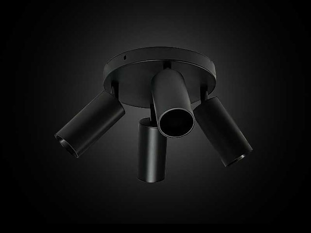 Ronde opbouwspot gu10 fitting armatuur– 4 draaibare (x3) - afbeelding 3 van  4