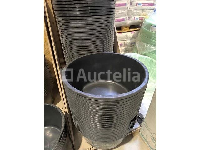 Ronde pe-mortierbak, zwart ∅ 505 mm 40 l: 10 stukken - afbeelding 2 van  4
