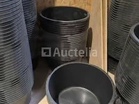 Ronde pe-mortierbakken, zwart ∅ 505 mm 40 l (10 stukken)