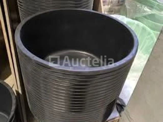 Ronde pe-mortierbakken, zwart ∅ 505 mm 40 l (10 stukken) - afbeelding 3 van  7