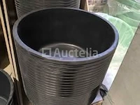 Ronde pe-mortierbakken, zwart ∅ 505 mm 40 l (10 stukken) - afbeelding 3 van  7